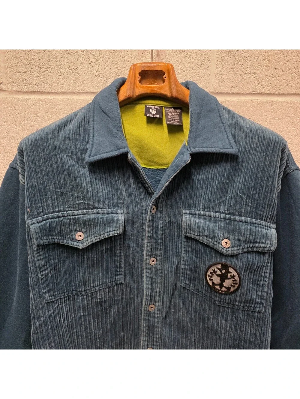 Warner Bros ACME Looney Tunes vintage corduroy  knit jacket  Vintage 25x34 L